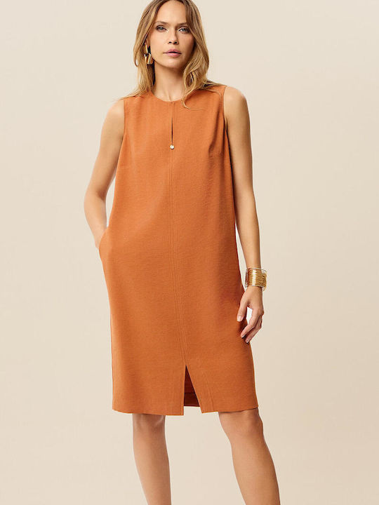 Bill Cost Cotton Dress with Cutouts