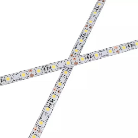 Greenie Wasserdicht LED-Streifen 12V Warmes Weiß Licht 5m mit Netzteil