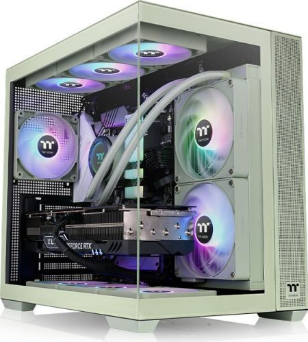 Thermaltake View 380 TG ARGB Gaming Midi-Turm Computergehäuse Grün