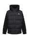 Down Jacket Kids Sports Sleeveless Windproof Hooded Black