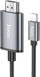 Hoco Ua27 HDMI male - Lightning male 2m Γκρι