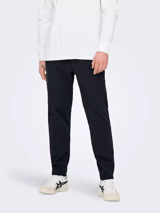 Only & Sons Παντελόνι Ελαστικό Black