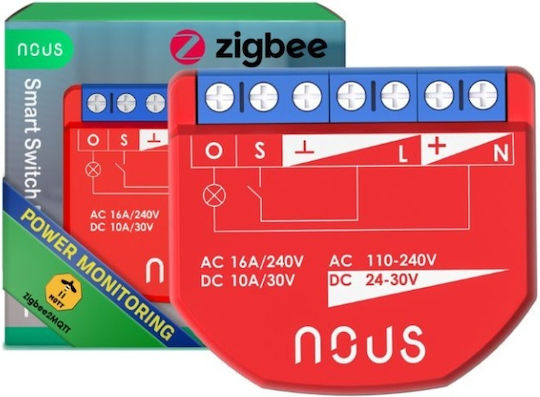 Nous Интелигентен Превключвател 1 Канал ZigBee 16A