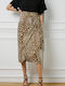 Bill Cost Wrap Skirt Animal Print