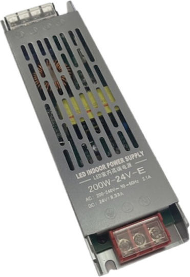 Τροφοδοτικό LED IP20 Ισχύος 200W με Τάση Εξόδου 24V