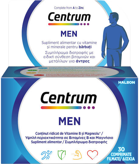 Centrum Men Multivitamin Specially Designed for Men for Energy & Immune System Boost 30 Tablets