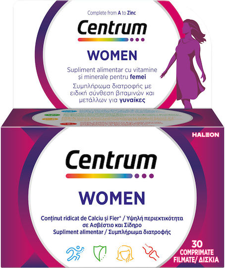 Centrum Women Multivitamin Specially Designed for Women for Energy & Immune System Boost 30 Tablets