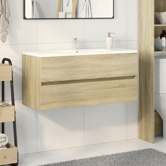 vidaXL Πάγκος χωρίς Νιπτήρα Μ100xΒ38.5xΥ45cm Καφέ