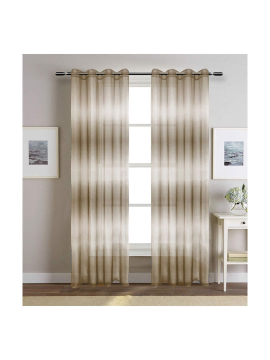 Vasilas Home Vasilas Home Vorhang mit Grommets Beige 140x270cm
