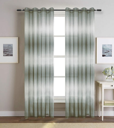 Vasilas Home Κουρτίνα με Τρουκς Γκρι 140x270εκ.