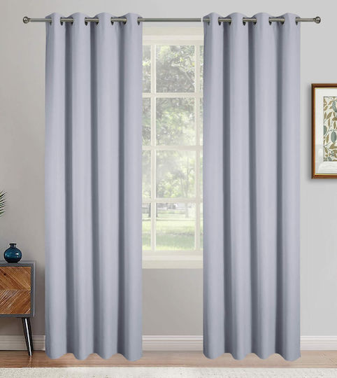 Vasilas Home Κουρτίνα με Τρουκς Μαύρη 140x270εκ.