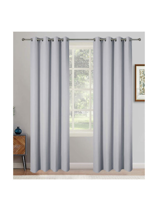 Vasilas Home Затъмняваща Пердета С Копчета Черна 140x270см