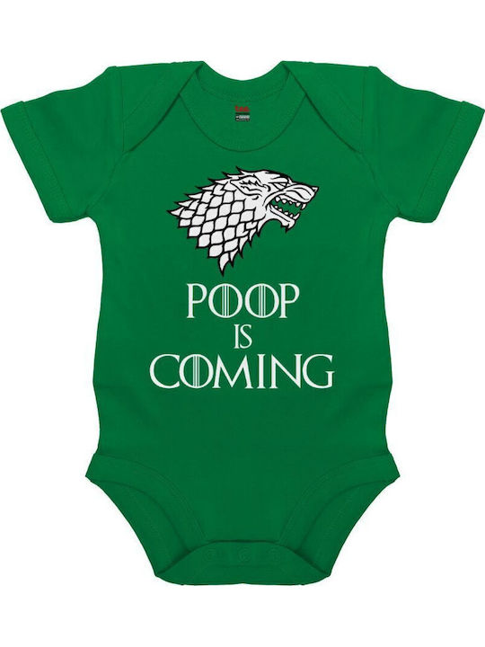Koupakoupa Poop Is Coming Short-Sleeved Green