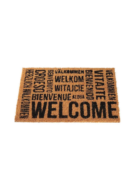 Kadax Entrance Mat made of Coir with Anti-slip Backing Beige 56x34cm