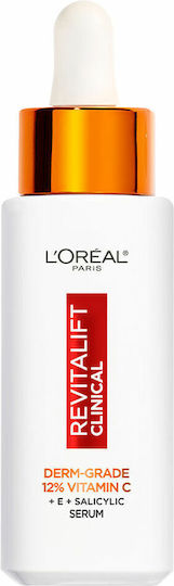 L'Oreal Paris Revitalift Clinical Feuchtigkeitsspendend & Anti-Aging Serum Gesicht mit Vitamin C & Vitamin E für Entgiftung & Strahlkraft 30ml
