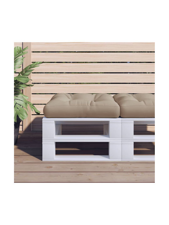 vidaXL Μαξιλάρι για Παγκάκι Παλέτας Taupe 58x58εκ.