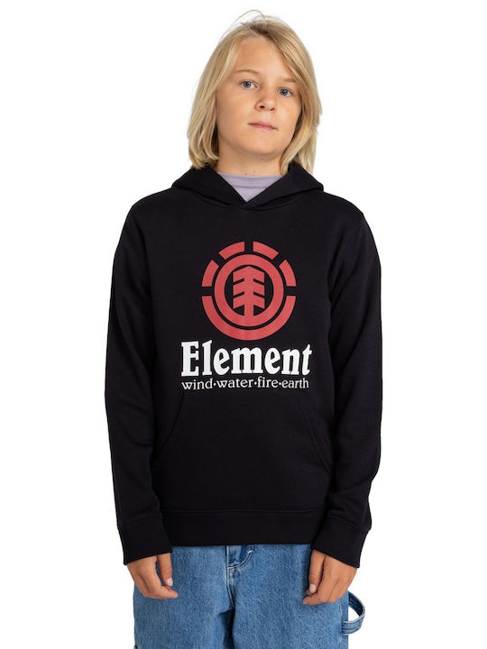 Element Kids Sweatshirt with Hood Black Vertical