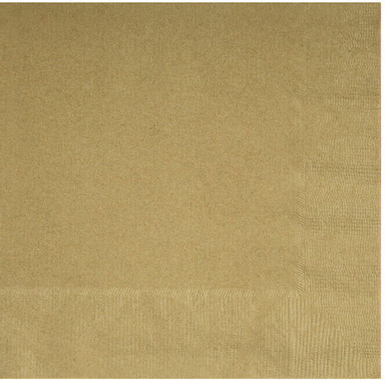 Χαρτοπετσέτες Χρυσές 16.5x16.5εκ. 20τμχ