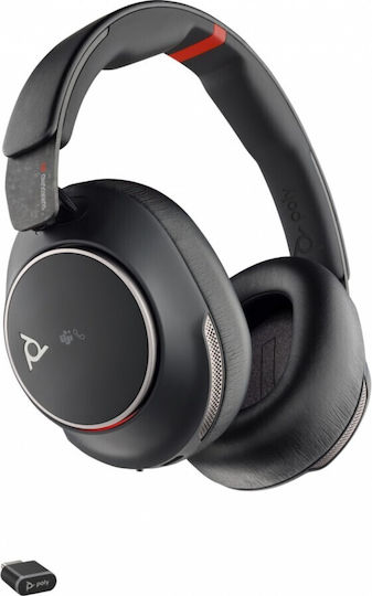 Poly Voyager Surround 85 Ασύρματα On Ear Multimedia Ακουστικά με μικρόφωνο και σύνδεση Bluetooth / USB-C
