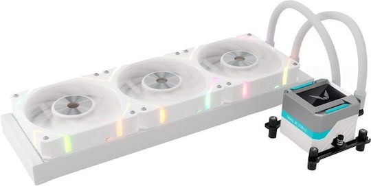 Valkyrie Syn 360 ARGB Water Cooling System AIO CPU with 3 120mm White Fans