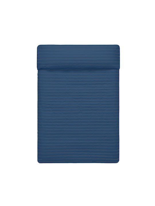 HappyFriday Basic Tagesdecke Doppelbett White Navy Blue 200x260cm