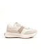 Ideal Shoes Damen Sneakers Beige