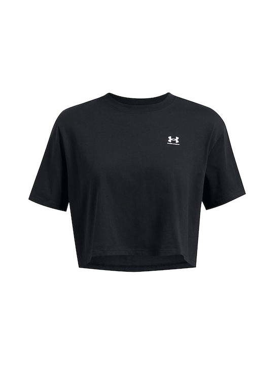 Under Armour Γυναικείο Crop T-shirt Μαύρο