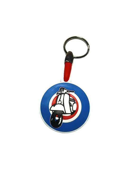 Rubber Keychain Vespa Logo