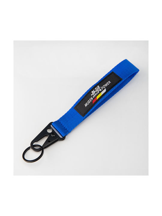 Fabric Keychain Mugen Power Blue Black