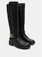 Boot with Elastic & Decorative Buckle 4319301-black