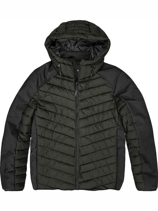 Rebase Winter Jacke Puffer Khaki