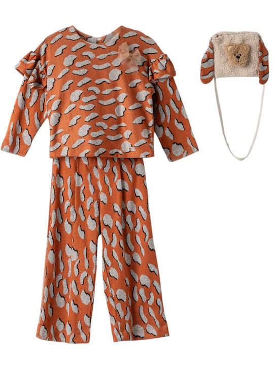 Evita Kinder-Set mit Hose Winter 2Stück Orange