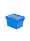 Green City International Plastic Storage Box with Lid Blue 27lt 1pcs