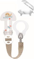 Mam Pacifier Ribbon Clip It! & Cover Fabric Sea...