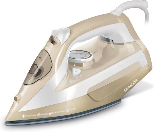Sencor Steam Iron 2600W with Ceramic Plate and Continuous Steam Supply 35g/min