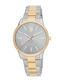 U.S. Polo Assn. Men's Watch Battery with Silver Metal Bracelet