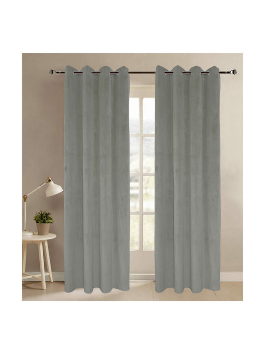 Vasilas Home Перде с Копчета Сиво 140x270см