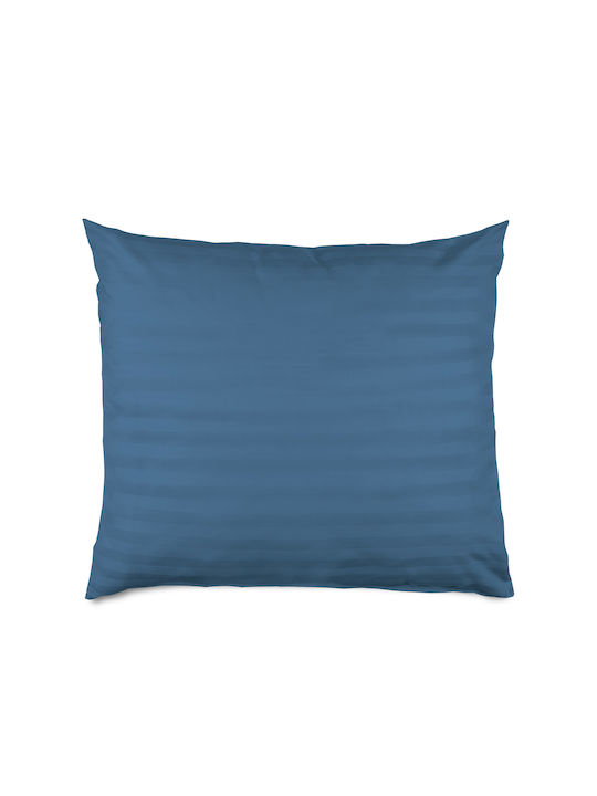 Satin Bamboo-cotton Pillowcase Stripe Cornflower/50x60