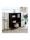 Black Bookcase 80x31x106cm