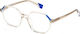 Furla Plastic Eyeglass Frame Brown VFU578 07T1
