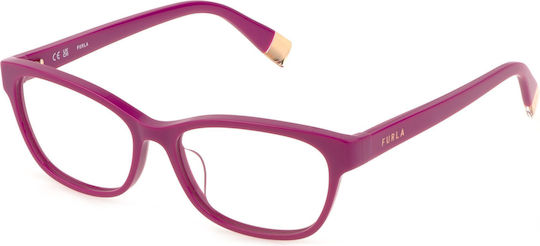 Furla Plastic Eyeglass Frame Pink VFU670 09M3