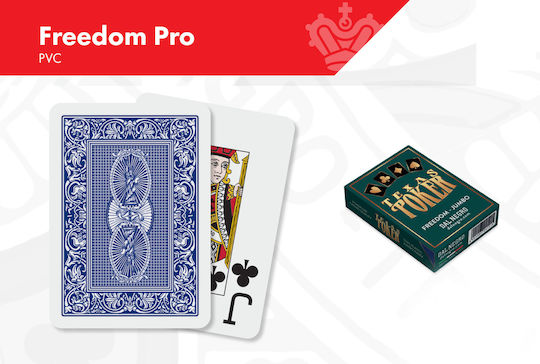 Dal Negro Freedom Plastic Poker Deck 2 Jumbo Blue