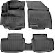 Umbrella Set of Front and Rear Mats 2pcs for Suzuki SX4 2006-2013 Black