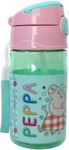 Sticlă Peppa Pig 400ml cu Pai Astra