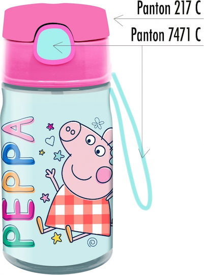 Peppa Pig 400ml Bottle Straw Astra