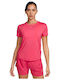 One Classic Women's Athletic Blouse Short Sleeve Dri-Fit Pink