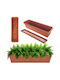 Kadax Balcony Planter Box Flower Pot 60cm + Terracotta Saucer