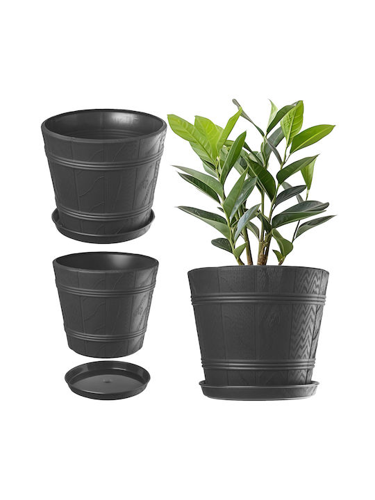 Kadax Pot Planter Saucer Graphite 22cm