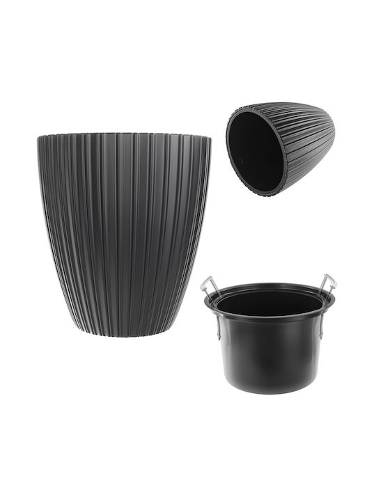 Kadax Flower Pot 40cm Planter Liner Black Plastic