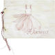 LiebeQueen Baptism Guest Book with Ballerina Theme Made of Wood